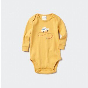 COPY - UNIQLO Baby Printed Bodysuit | Long Sleeve PINK 6-12M NWT